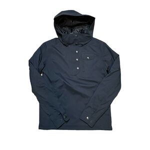 NWOT AETHER Half Zip Snap Pullover Hooded Anorak Jacket Black Size 1 / XS